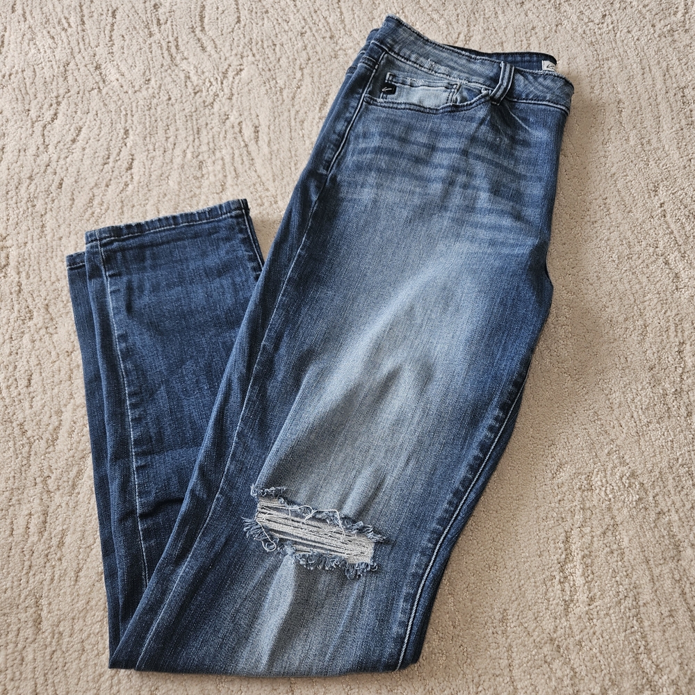 KanCan Women's Skinny Jeans - Distressed Blue